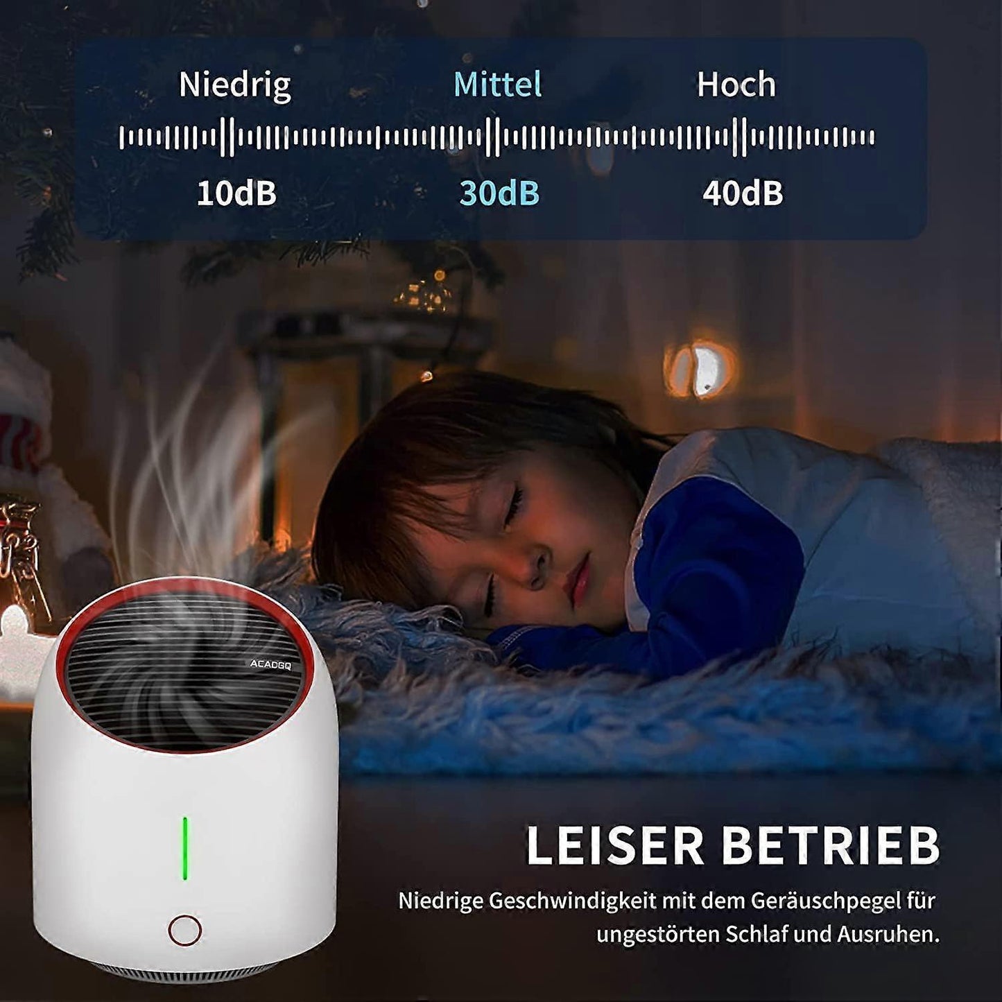 Quiet Air Purifier for Smoking Room, Apartment Room Air Filter