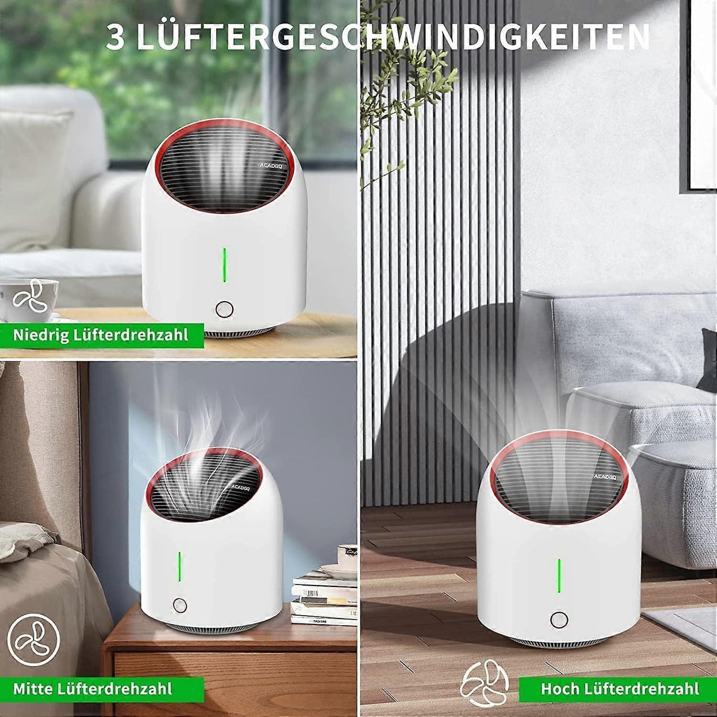 Quiet Air Purifier for Smoking Room, Apartment Room Air Filter