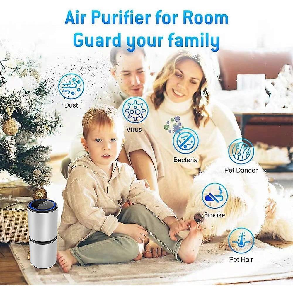 Portable Air Purifier for Car, Bedroom, Home, Compact Filter Cleaner
