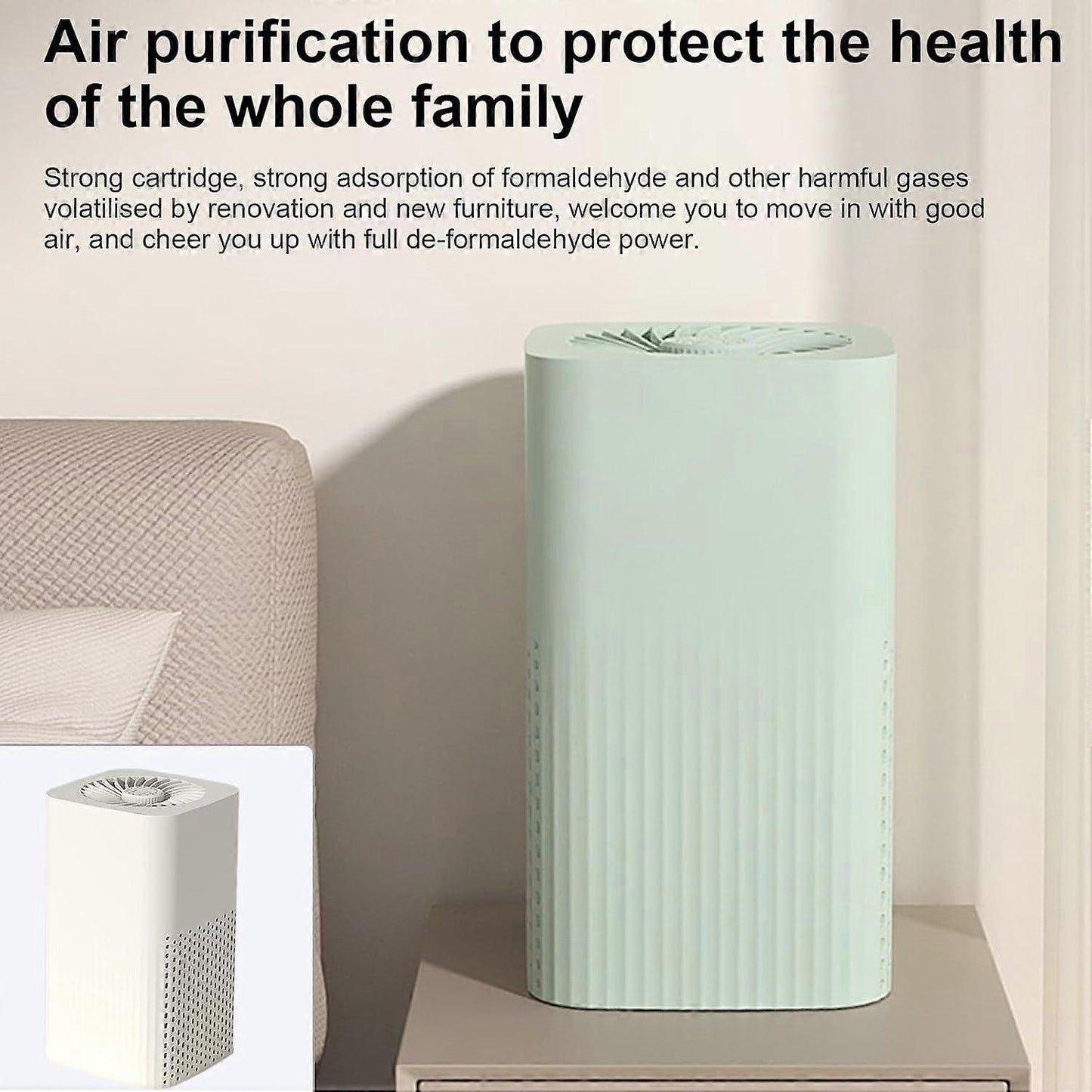 Small Air Purifier for Bedroom, Pets & Allergies, Desktop Portable Design