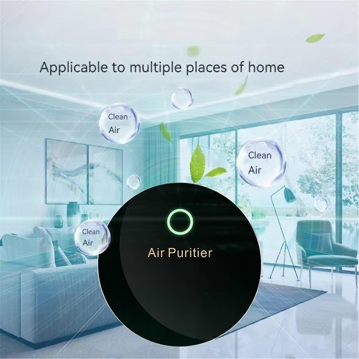 USB Rechargeable Small Air Purifier for Desk & Car, Compact Air Cleaner