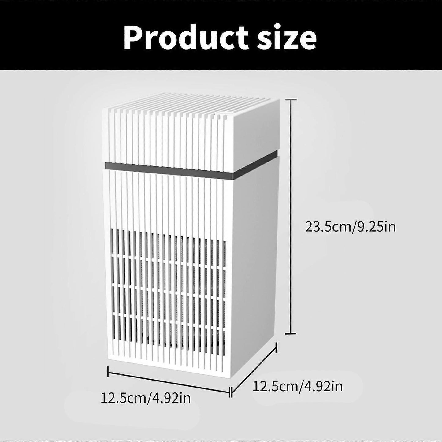 Rechargeable Air Purifier for Kitchen & Car, White Compact Air Cleaner