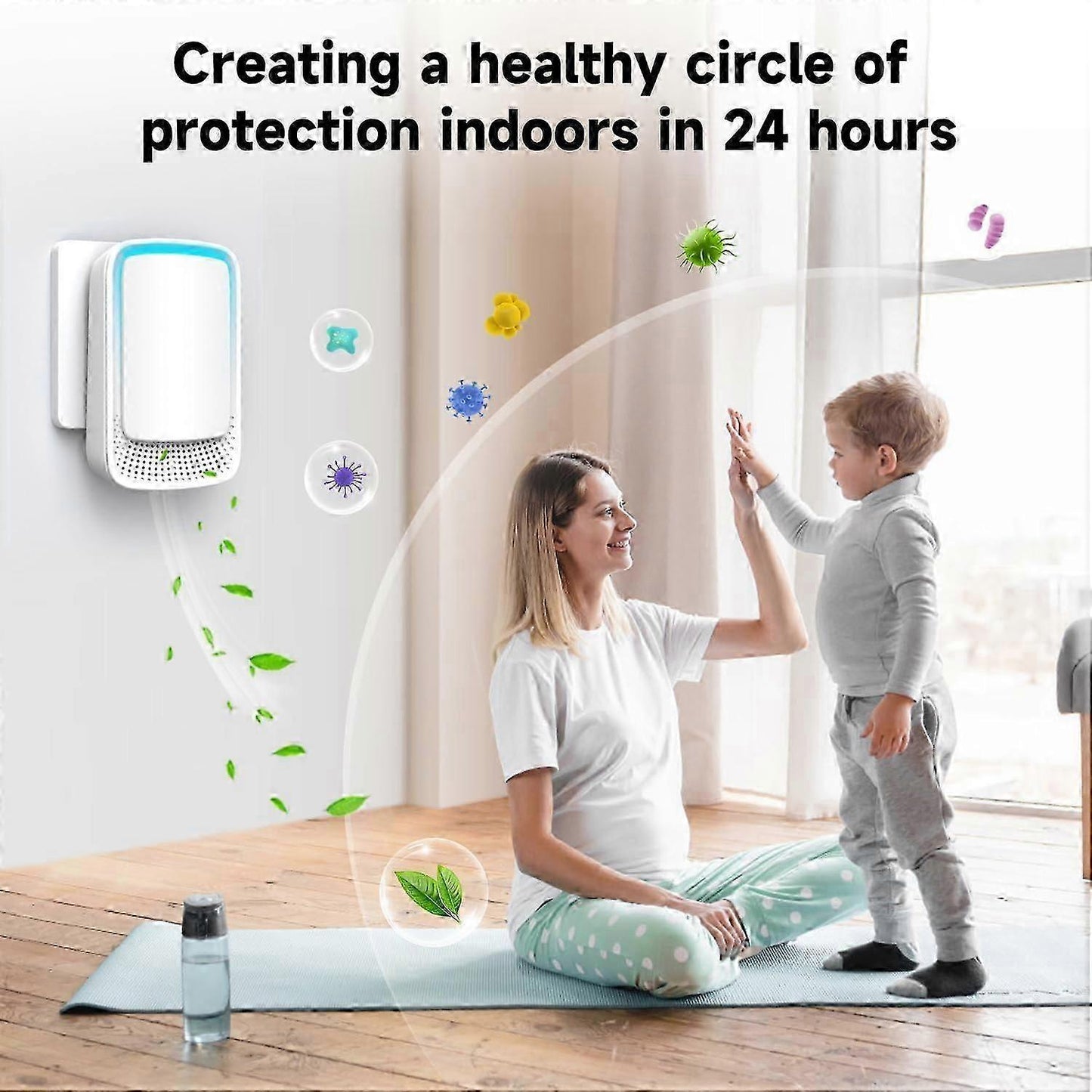 Plug-in Negative Ion Mini Air Purifier for Bedroom & Home Odor & Smoke Removal