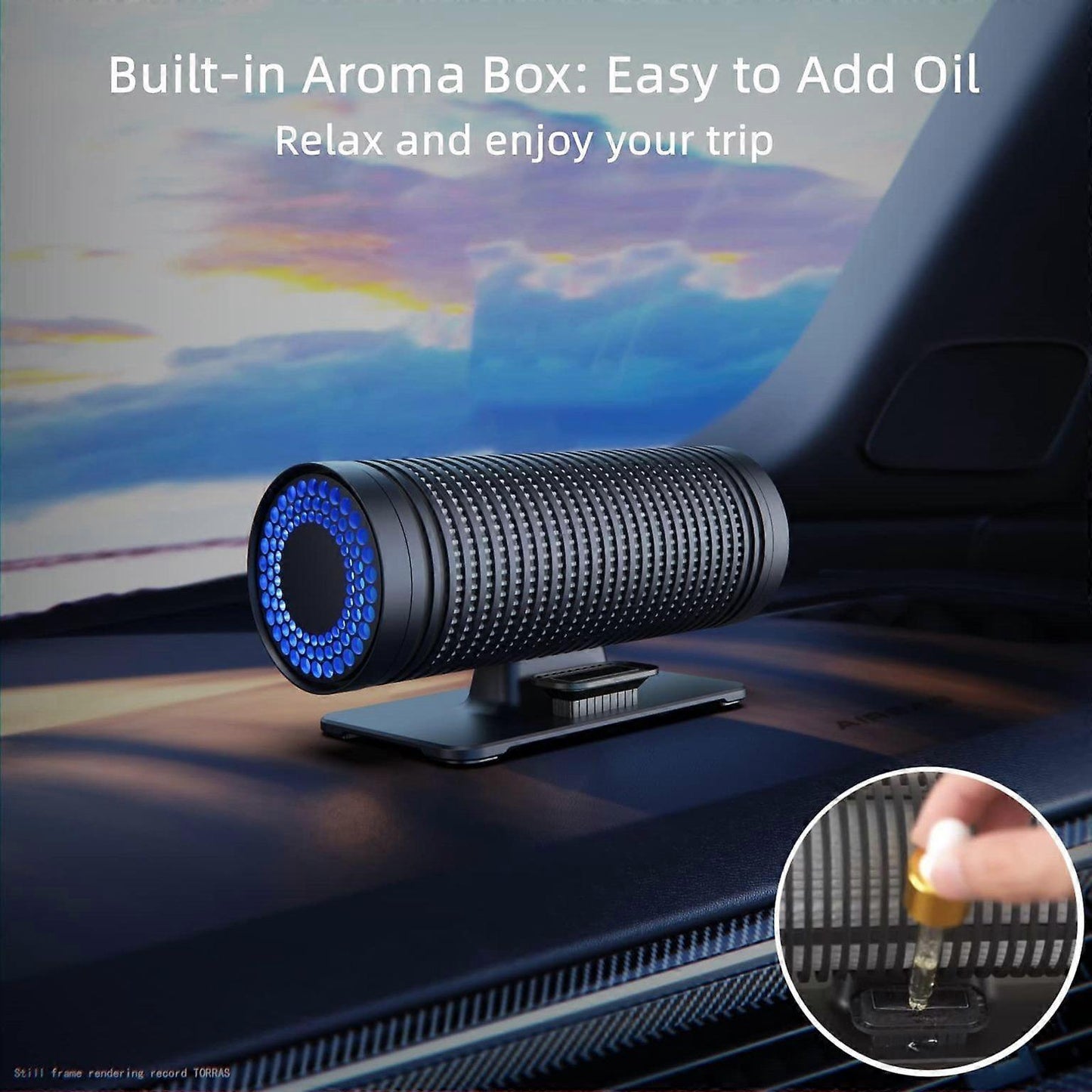 Car Air Purifier with True HEPA Filter - Portable Odor & Smoke Cleaner