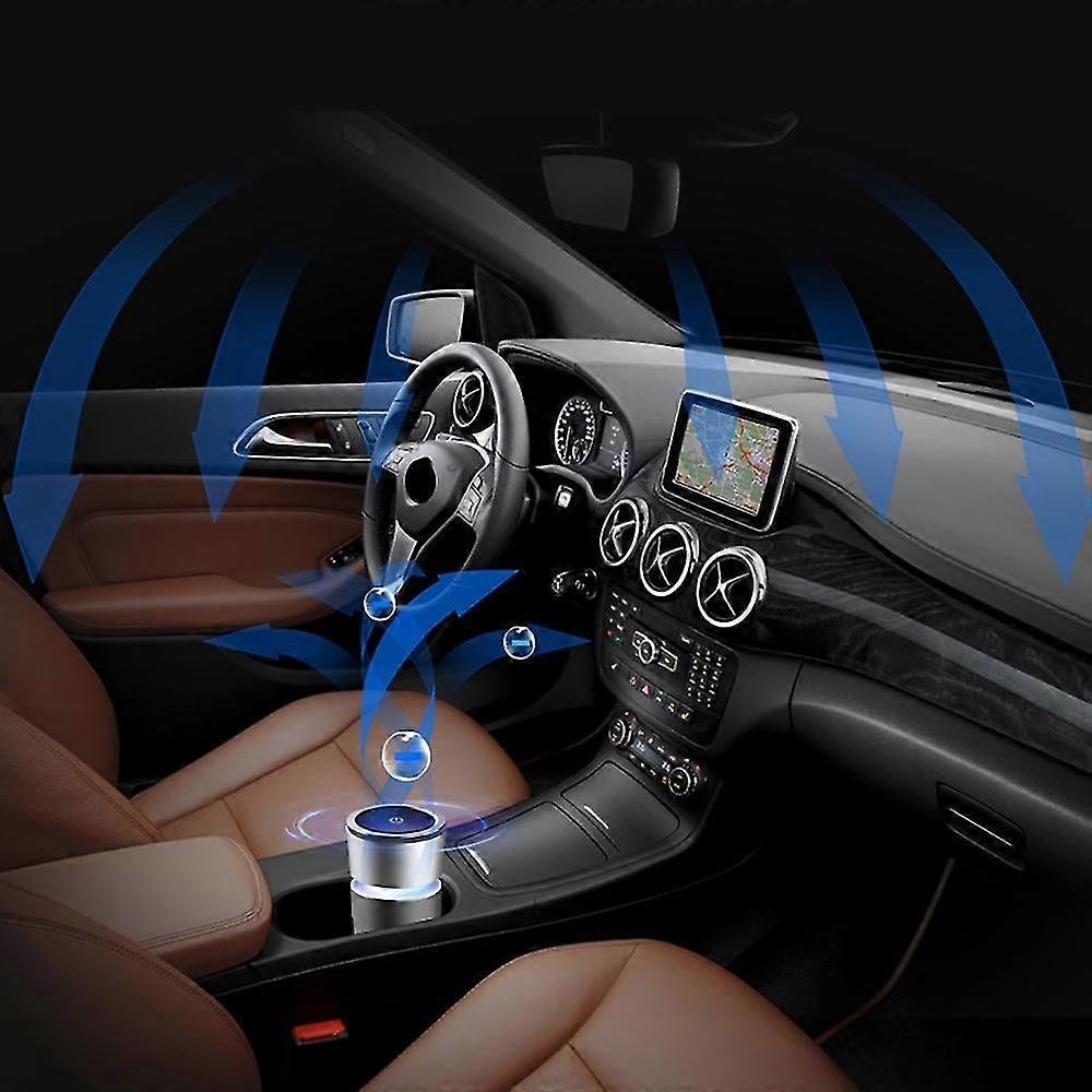 Portable Car Air Purifier Ionizer for Dust, Odor & Smoke Removal