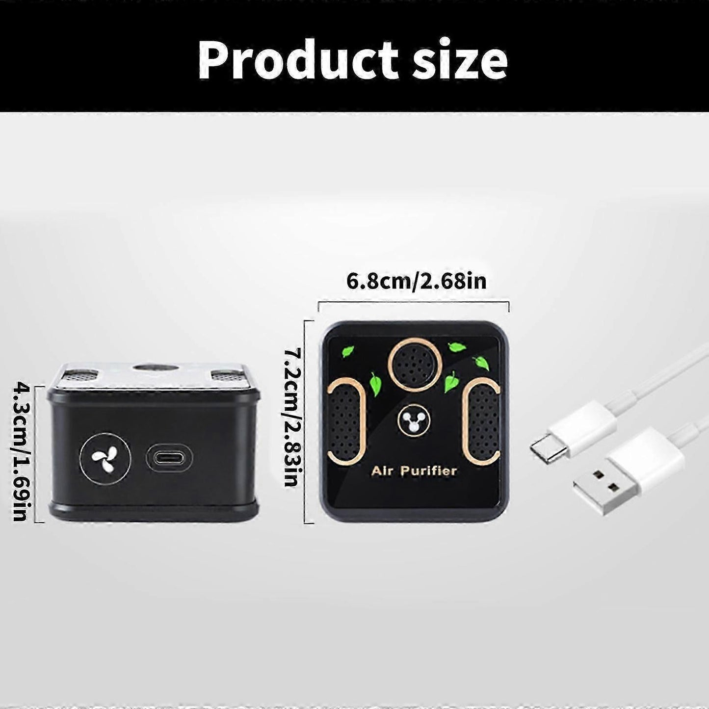 Small Kitchen Air Purifier Machine Compact Air Cleaner Model