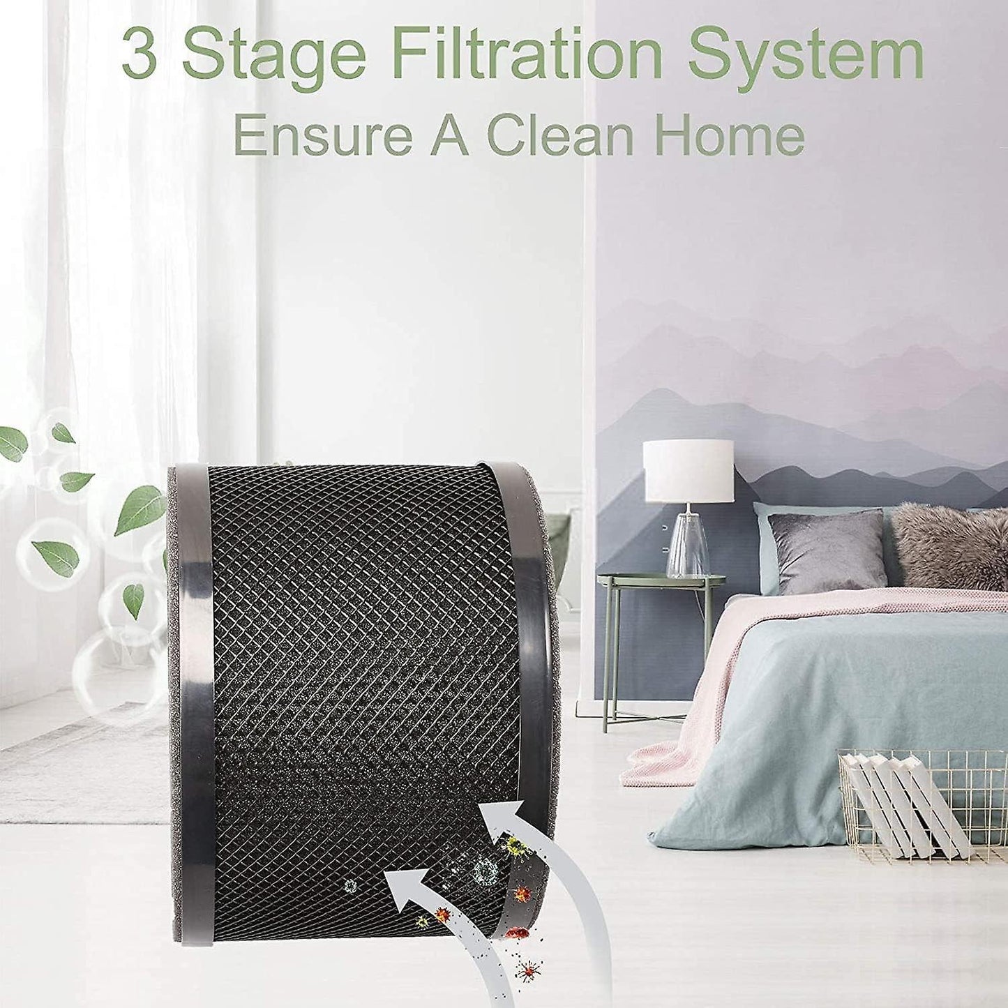HEPA Filter for AP001/VAEE014 Air Purifier with Activated Carbon Filter