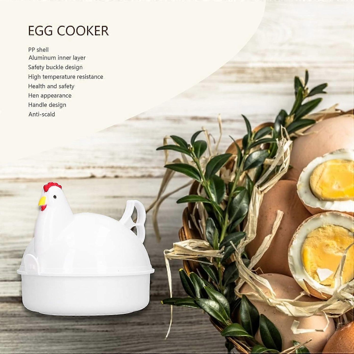 Microwave Egg Boiler Poacher, 4-Egg Cooking Capacity