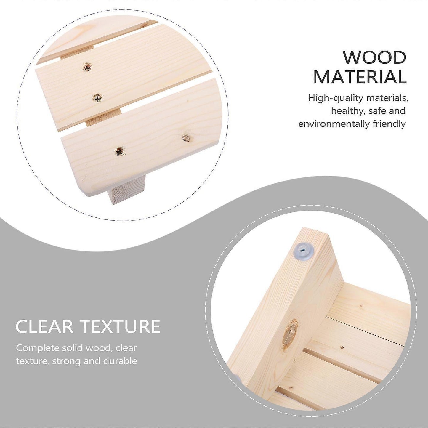 Wooden Tilted Desk/Bathroom Foot Rest Stool, 30*20*11cm