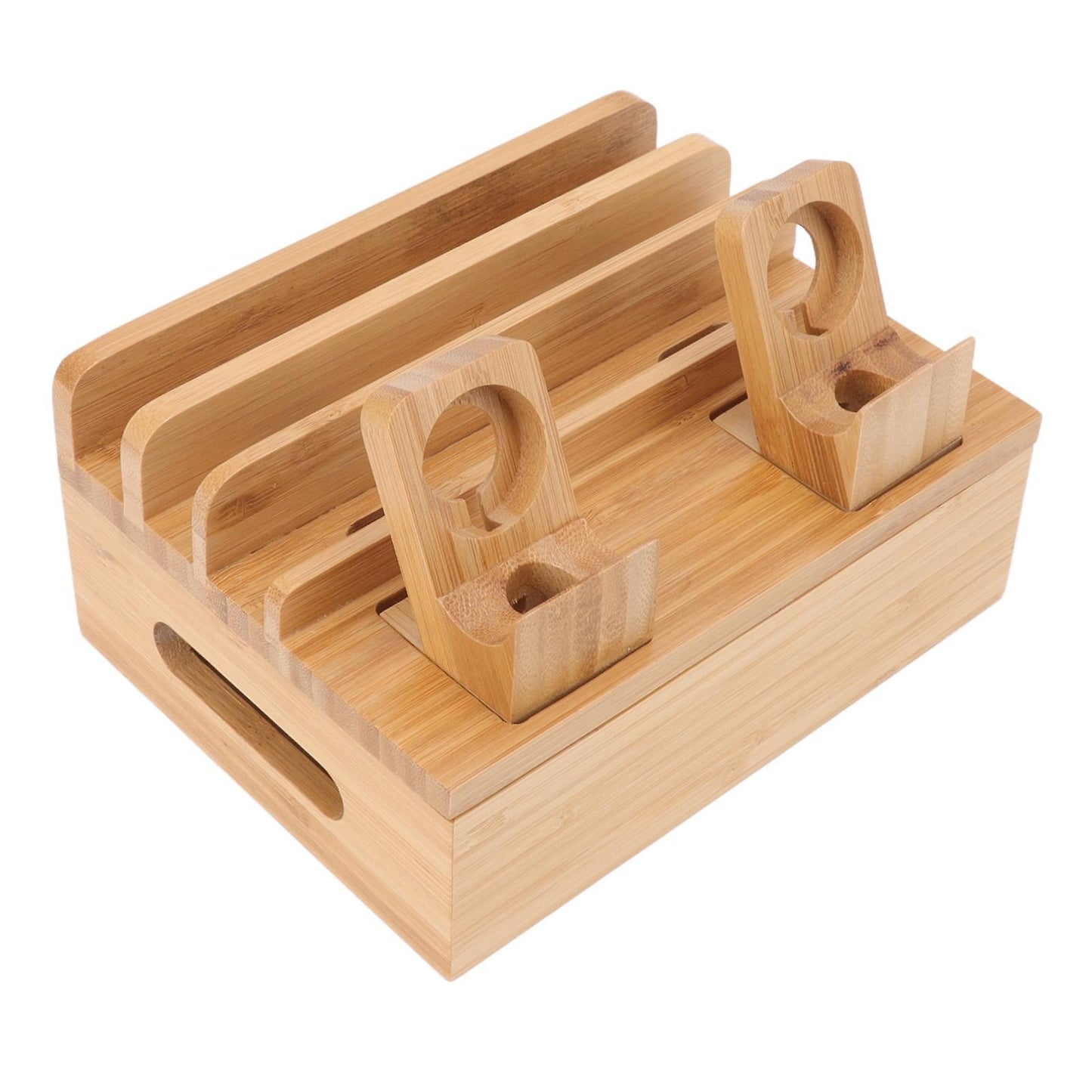 Bamboo 5-Port Charging Station Rack for Phones/Tablets/Watches