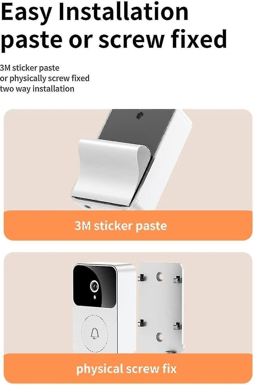 Smart Ring Video Doorbell, Wireless HD Night Vision Home Intercom