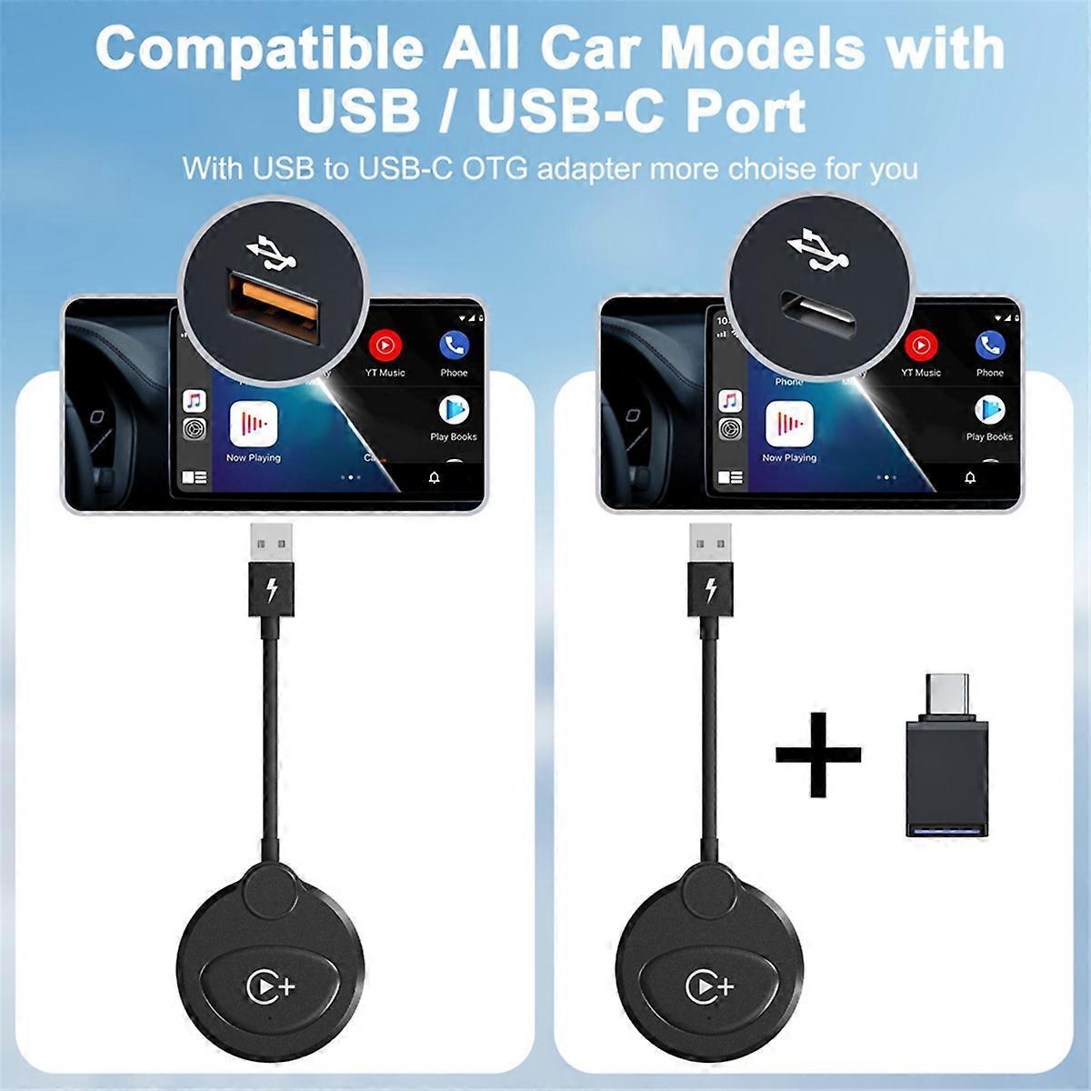 Wireless CarPlay Adapter, Compact Plug & Play Upgrade for CarPlay