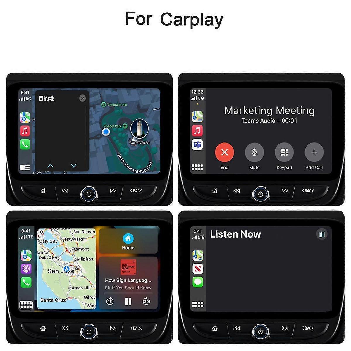 Wireless CarPlay Adapter, Wired to Wireless Dongle with WiFi Online Update