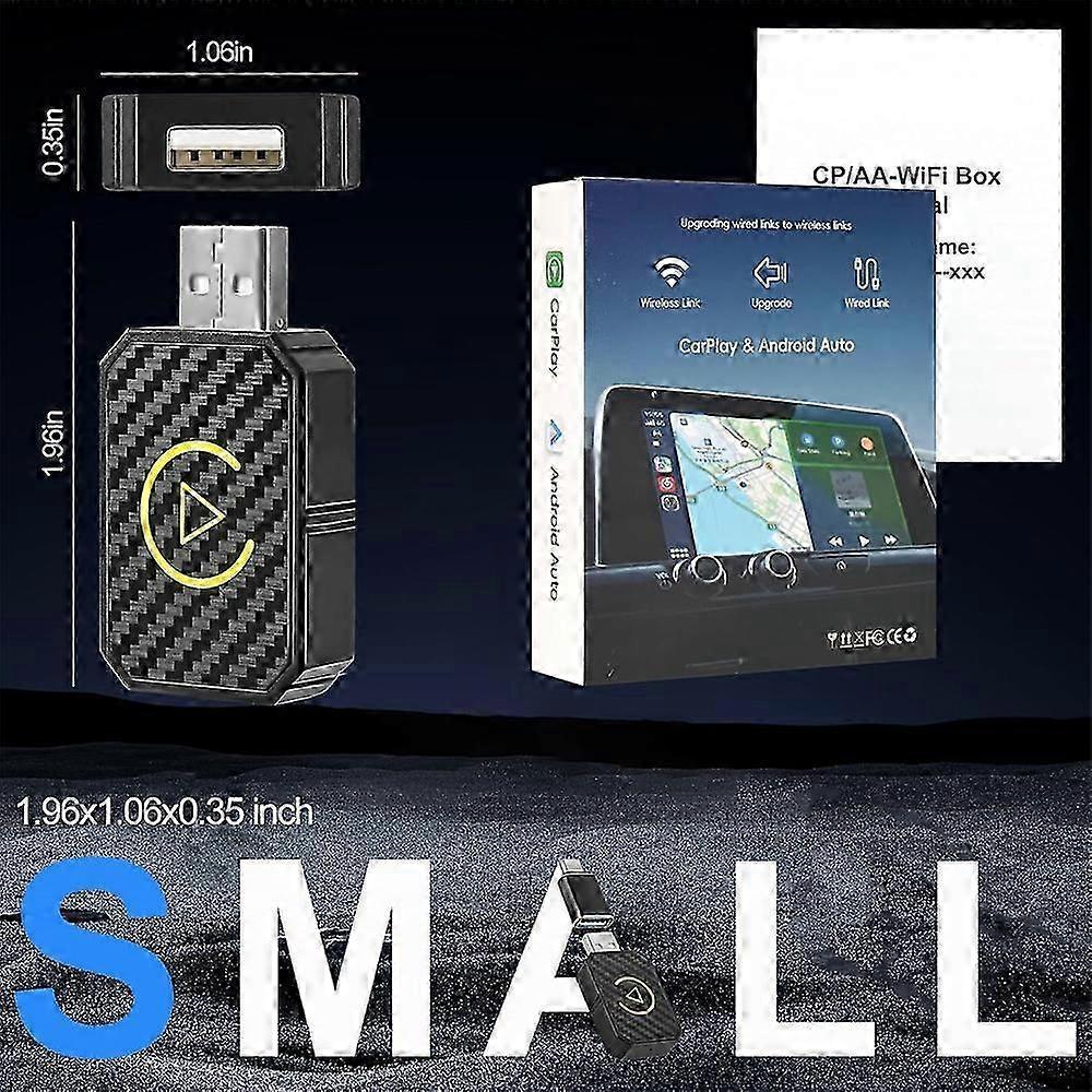 Android Auto & Apple CarPlay Wireless Adapter, Convert Wired to Wireless