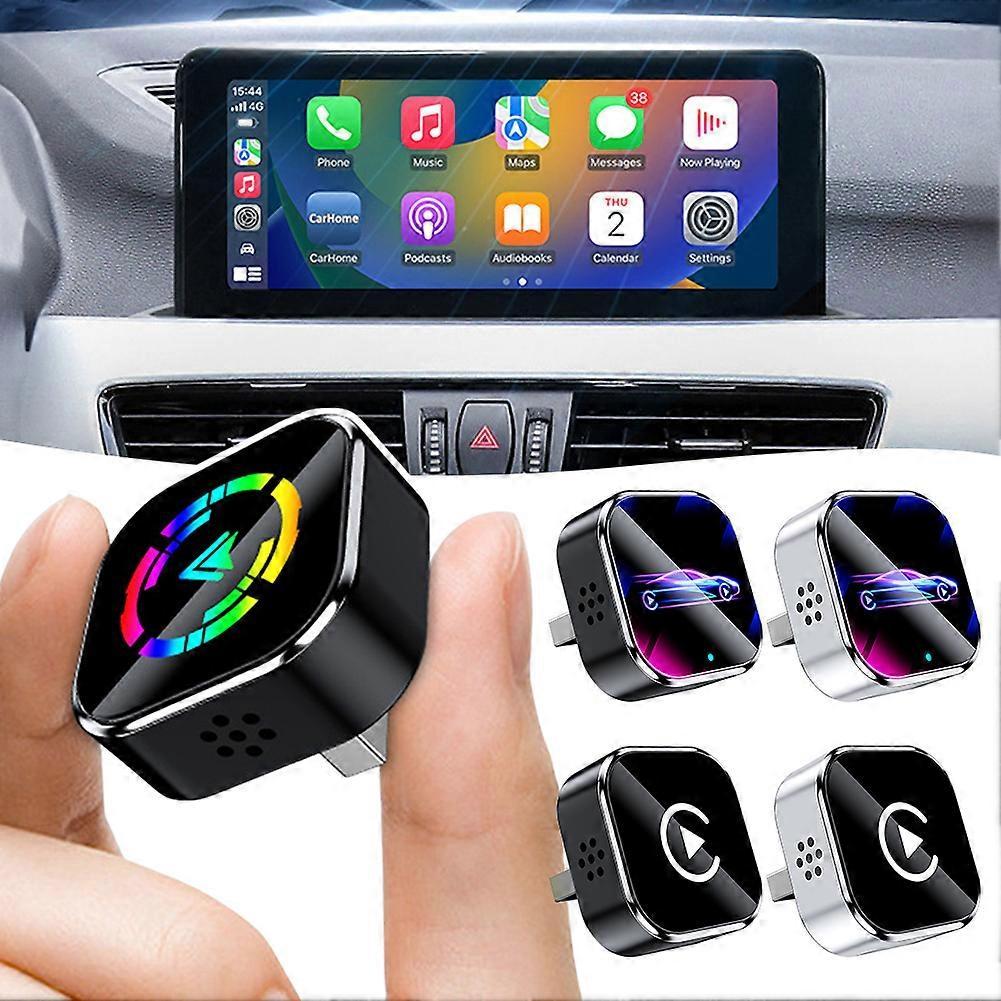 2-in-1 Wireless CarPlay Adapter for iPhone & Android, Mini Auto Dongle