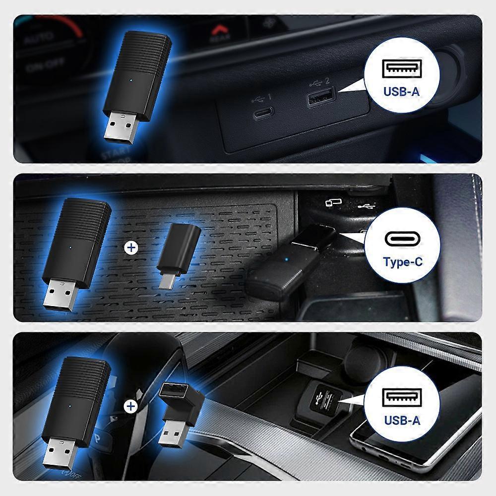 Mini Wireless CarPlay Adapter, Wired to Wireless Dongle for iPhone