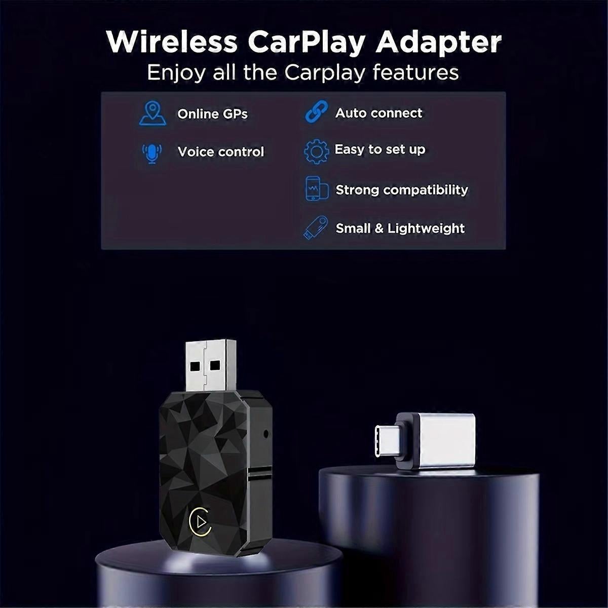 Wireless CarPlay Adapter for Android, Mini Auto Dongle