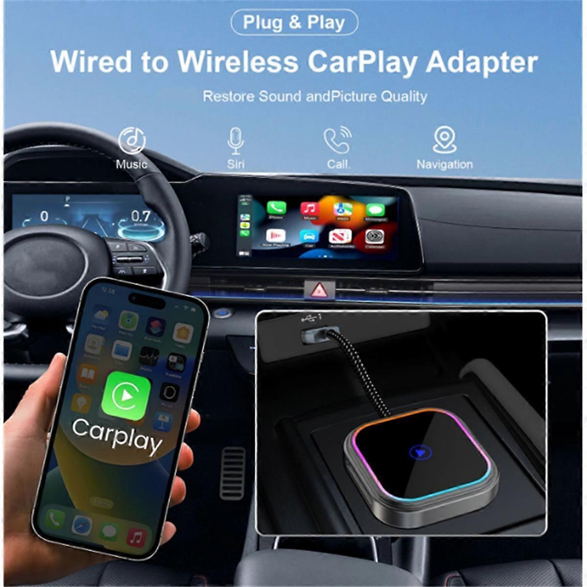 2-in-1 Wireless CarPlay Adapter for Android Auto Audio