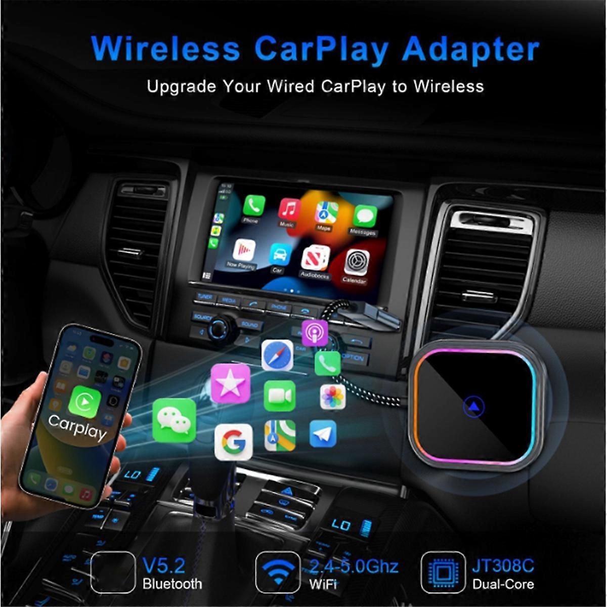 2-in-1 Wireless CarPlay Adapter for Android Auto Audio