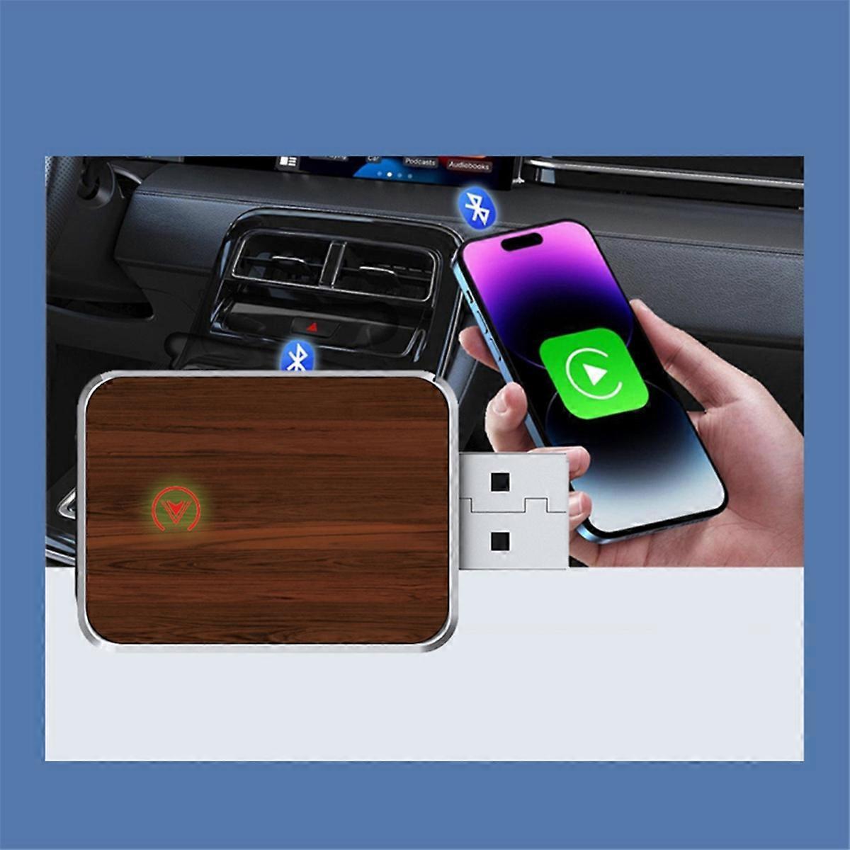 Wired to Wireless CarPlay Adapter for iOS & Android, Black