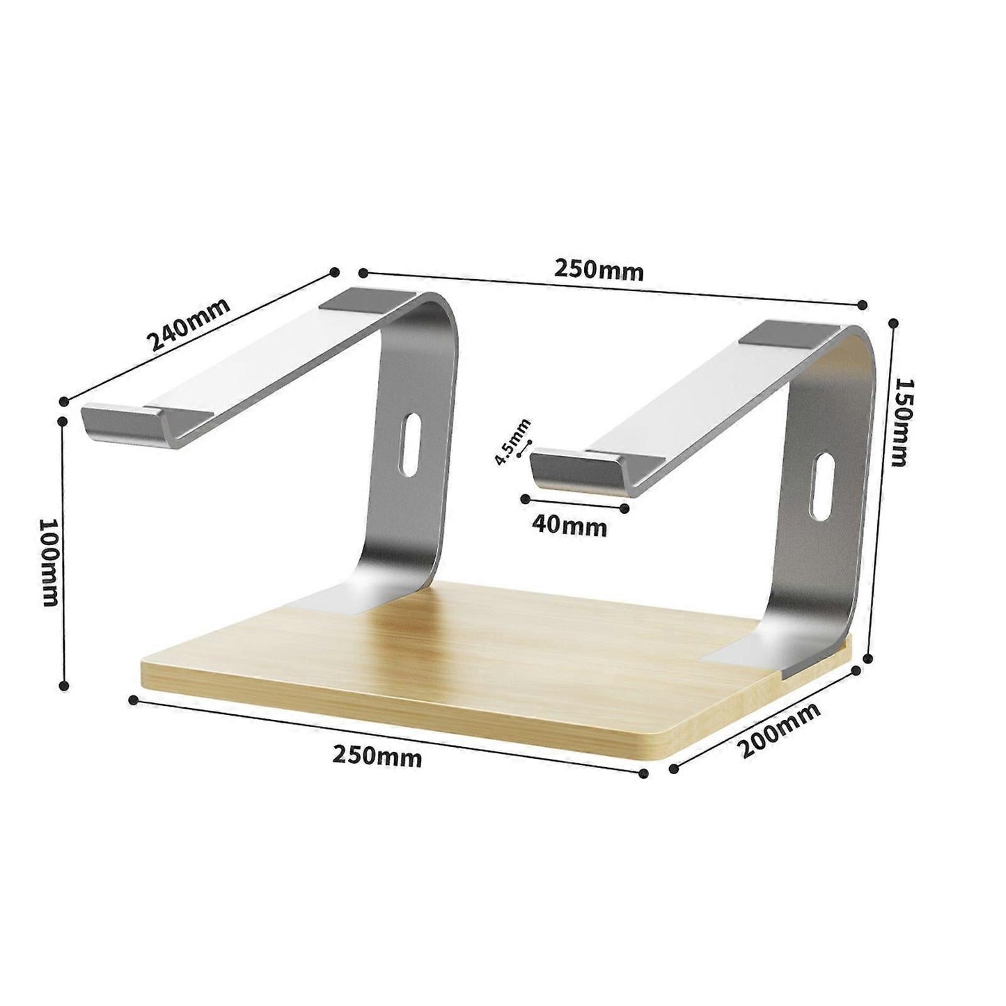 Ergonomic Metal Vertical Laptop Stand, Computer Holder