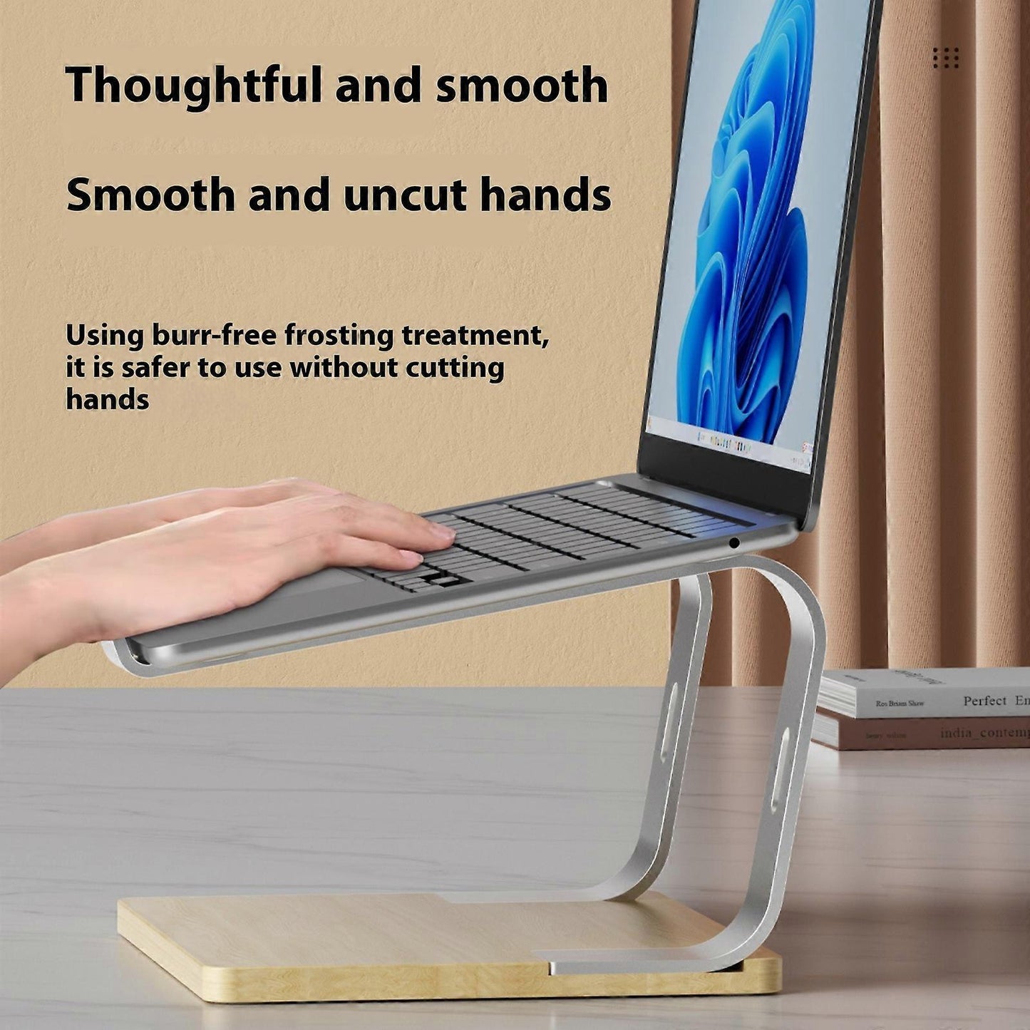 Ergonomic Metal Vertical Laptop Stand, Computer Holder