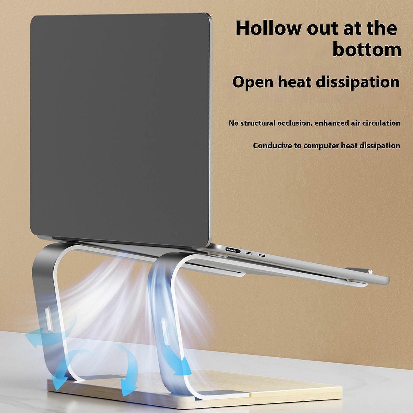 Ergonomic Metal Vertical Laptop Stand, Computer Holder
