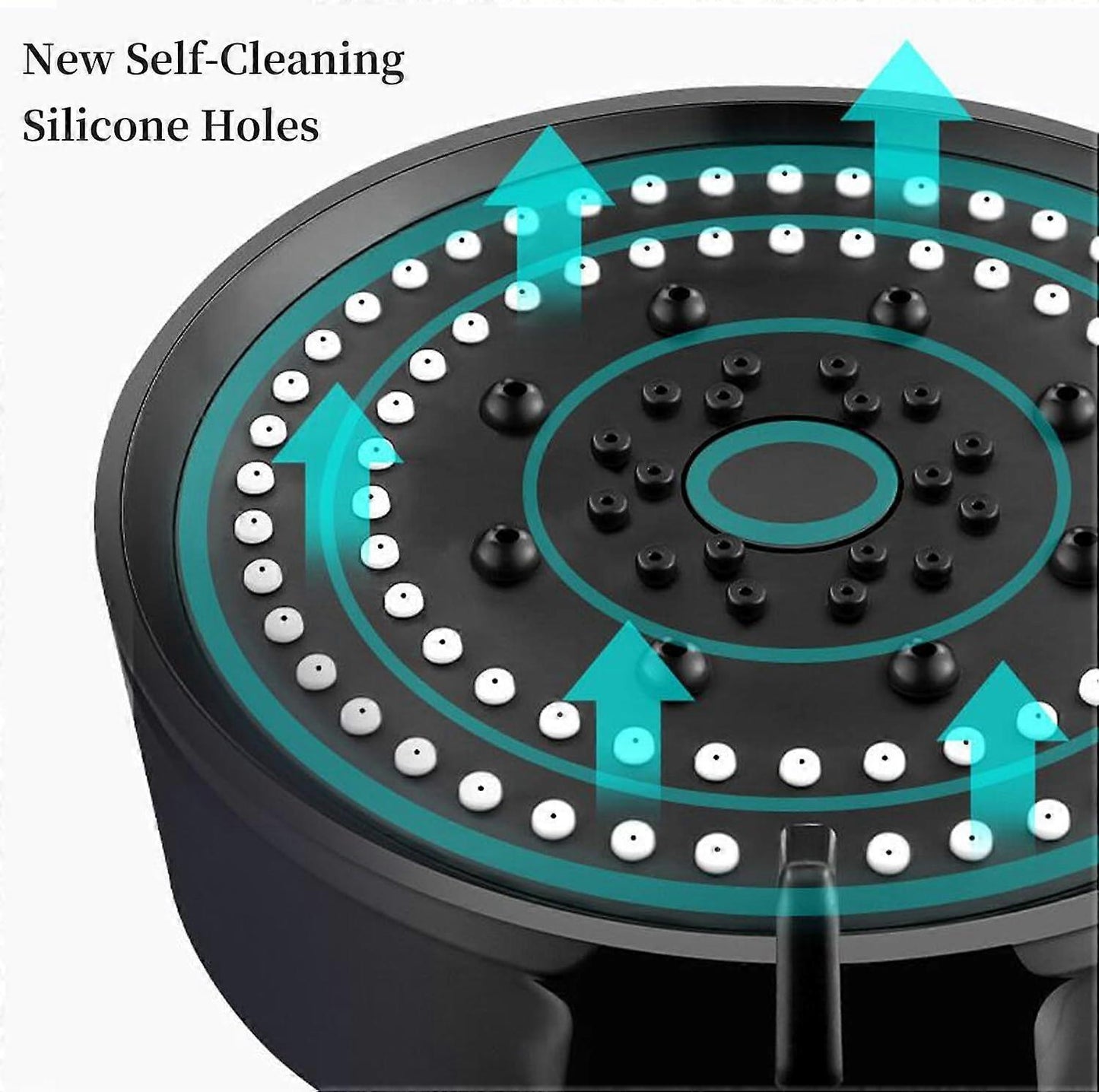 High Pressure Adjustable Shower Head with 1.5M Hose, Anti-Limescale