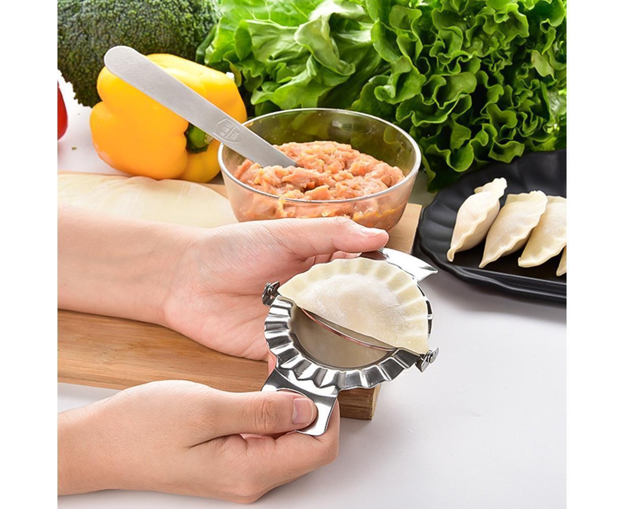 3Pcs Stainless Steel Dumpling Maker Slicer Stuffing Spoon Dough Presser Mould-L