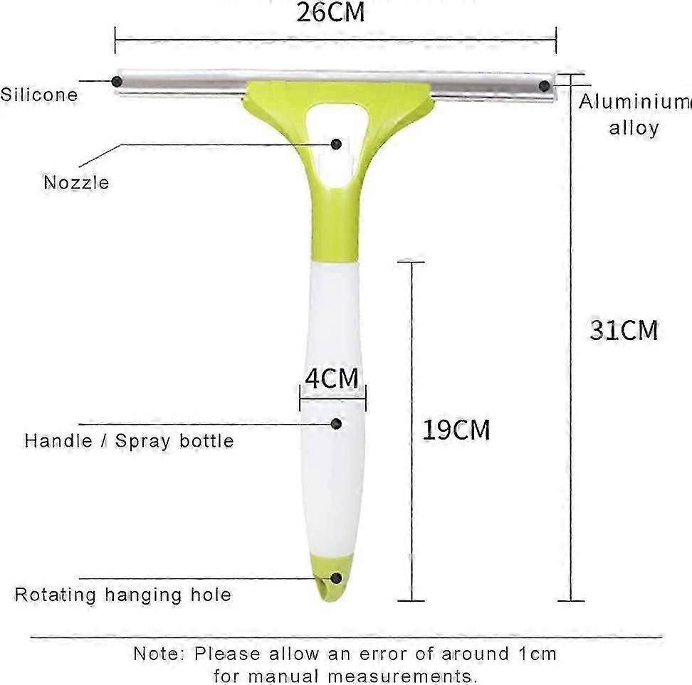 Silicone Shower Squeegee with Spray Bottle, Household Glass Cleaner
