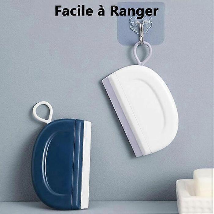 2pcs Mini Glass Squeegee, Small Shower Door Wipers, Multi-Purpose Use