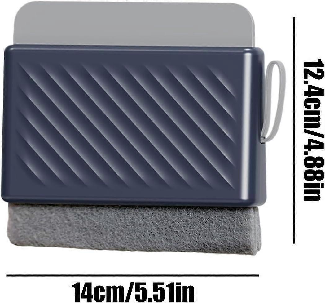 Multifunctional Window & Shower Squeegee with Grout Brush, Blue