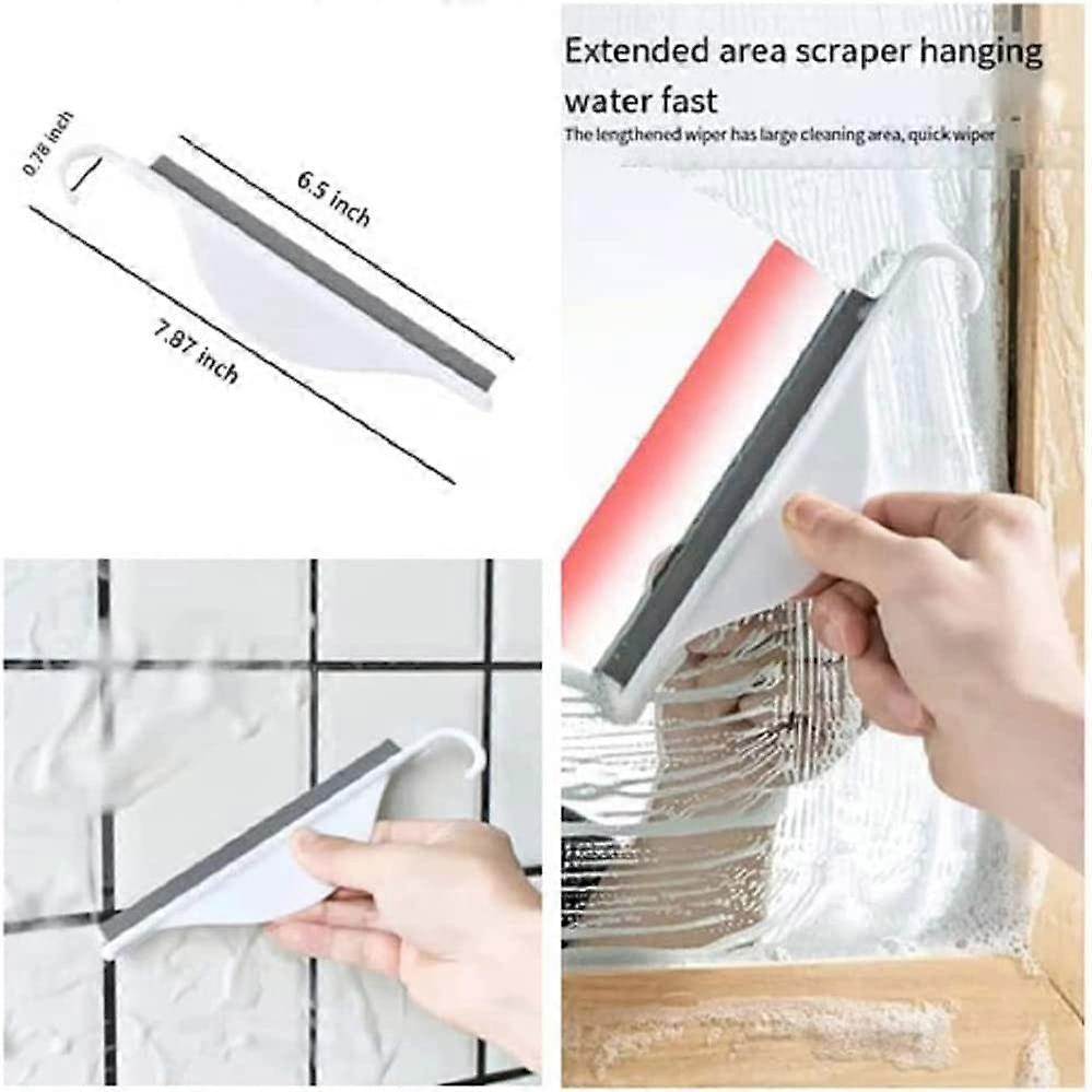3pcs Silicone Shower Squeegee Set, Glass & Mirror Bathroom Cleaners