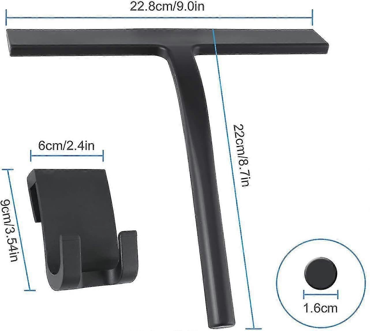 Silicone Shower Squeegee, Bathroom & Window Glass Cleaner