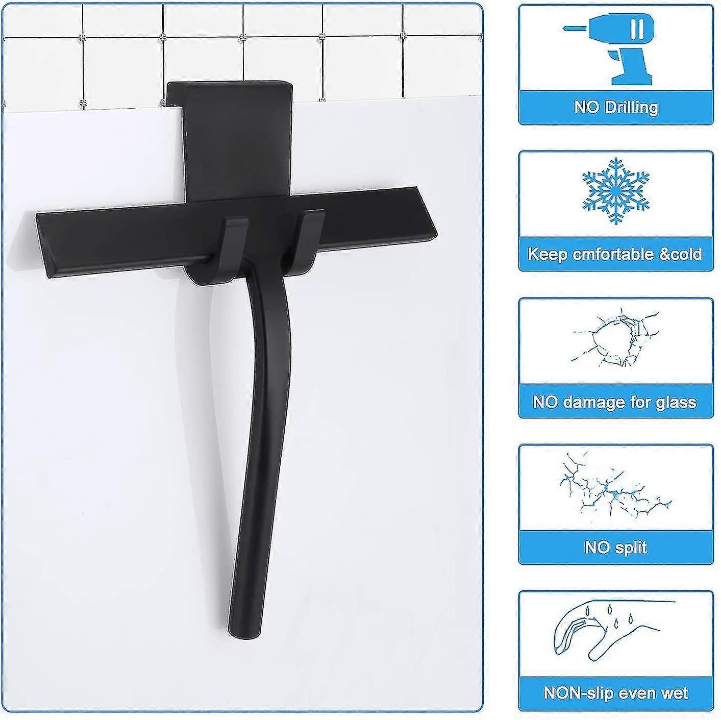 Silicone Shower Squeegee, Bathroom & Window Glass Cleaner