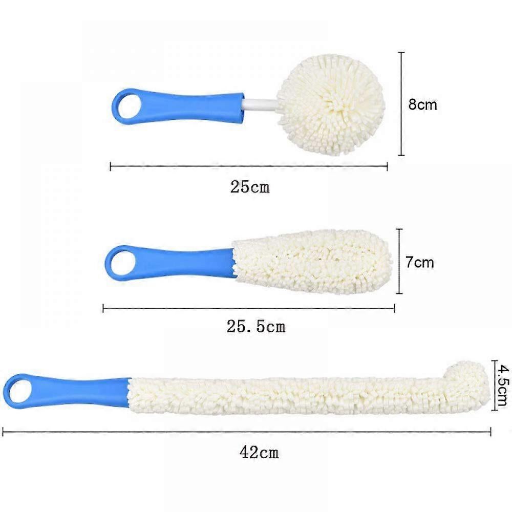 3pcs Glass Cleaning Brushes, Wine Glass Cleaner Set