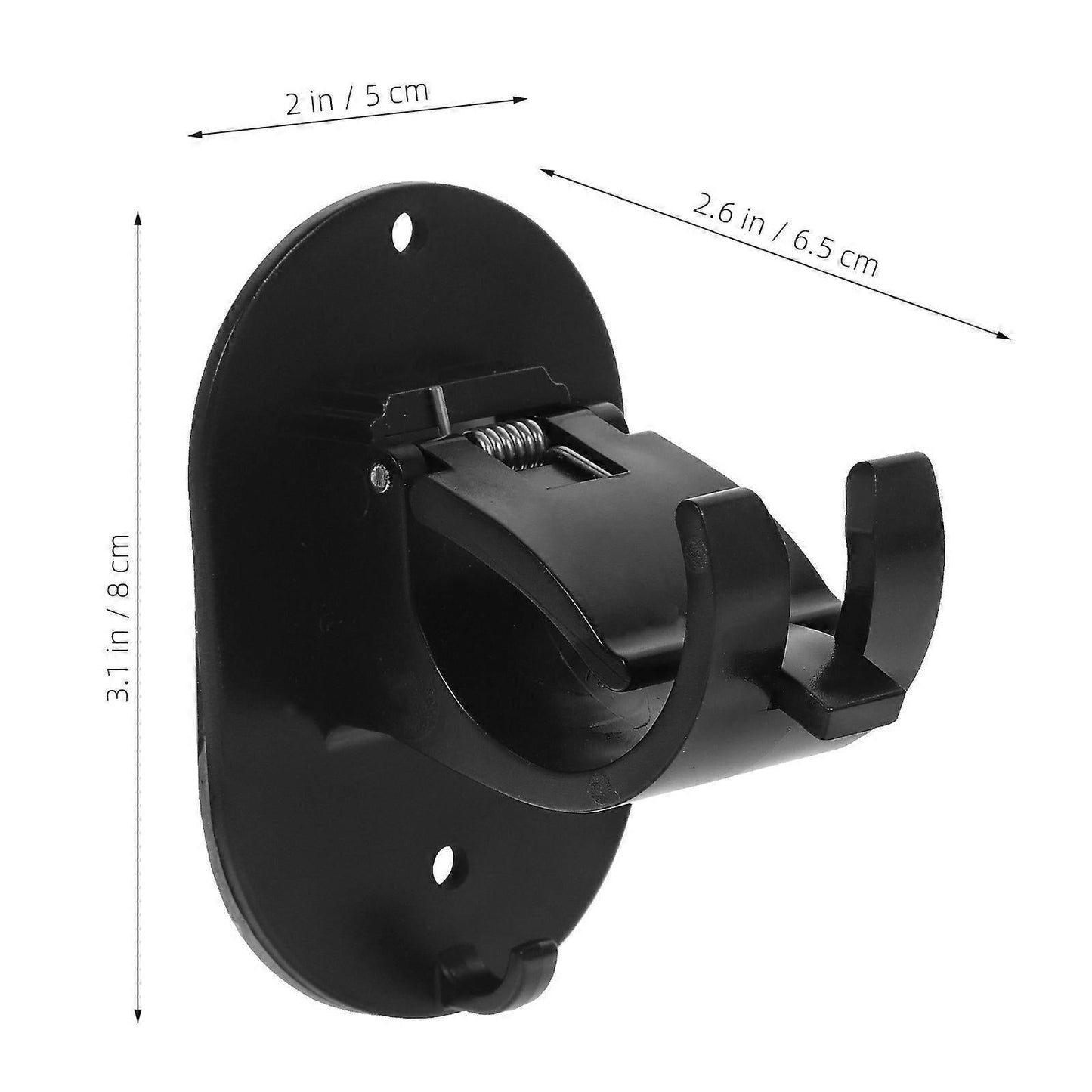 2pcs No-Drill Curtain Rod Brackets, Easy Clip Holders for Rods