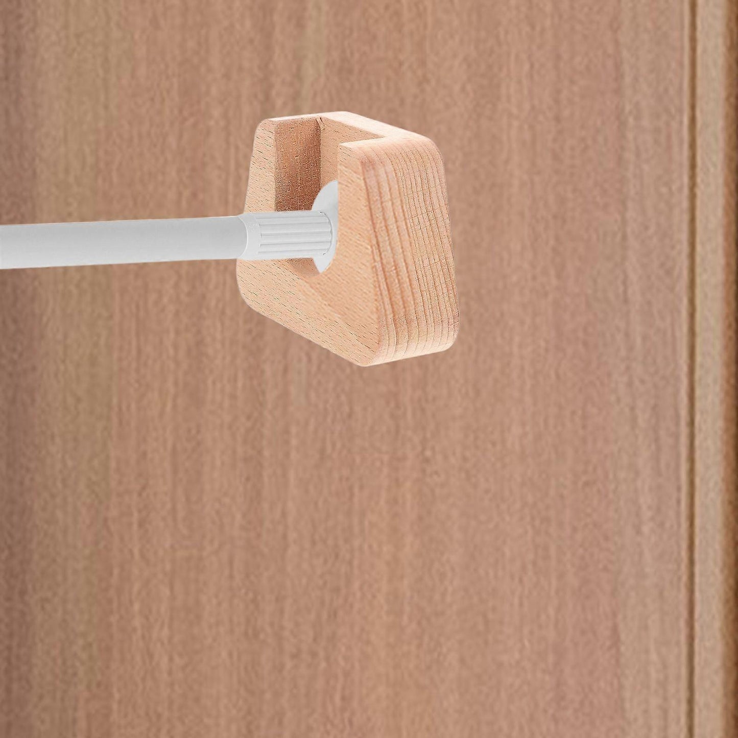 2pcs Wood Curtain Rod Holders, Mounting Brackets & Hooks