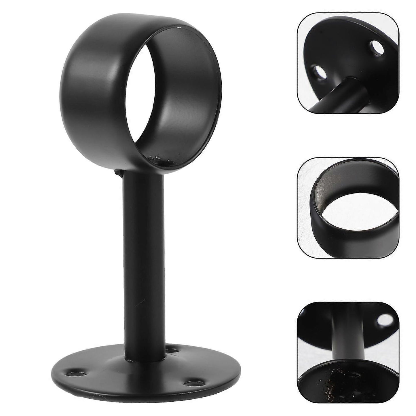 4pcs Ceiling Curtain Rod Brackets, Stainless Steel Rod Holders