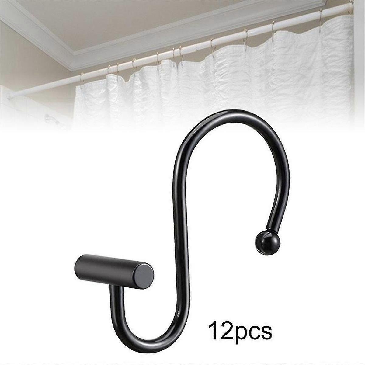 Rust-Proof Metal Shower Curtain Hooks Rings Decorative Bathroom Curtain Hooks