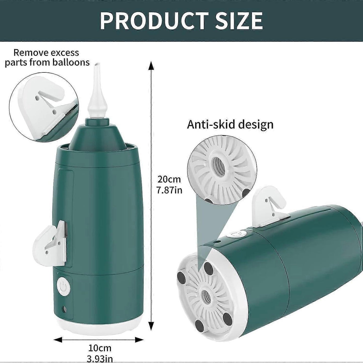 Electric Balloon Pump 30W Portable Air Inflator for Long Balloons Party