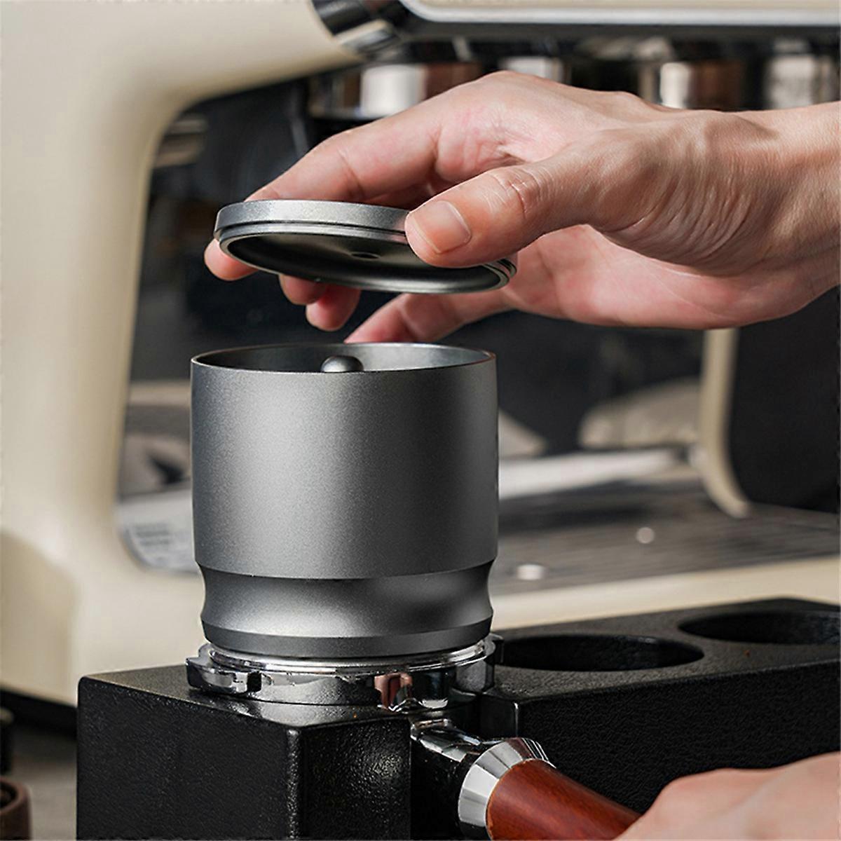 58mm Coffee Dosing Cup Aluminum Alloy Espresso Funnel Silver Barista Tool