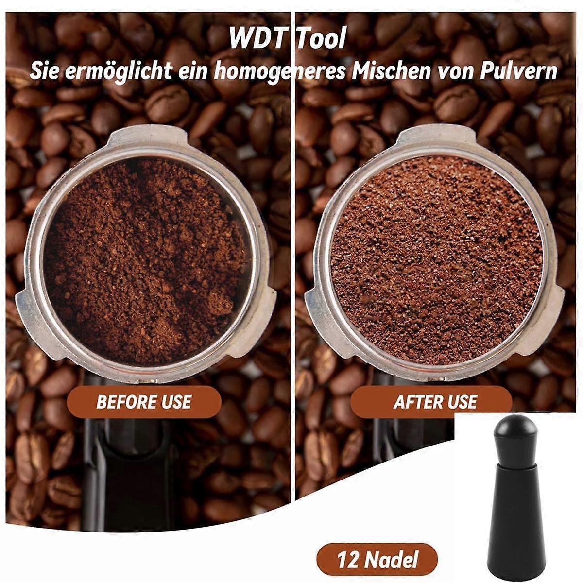 Coffee Tamper Set 51mm with 304 Stainless Steel Base Espresso Tamper Kit