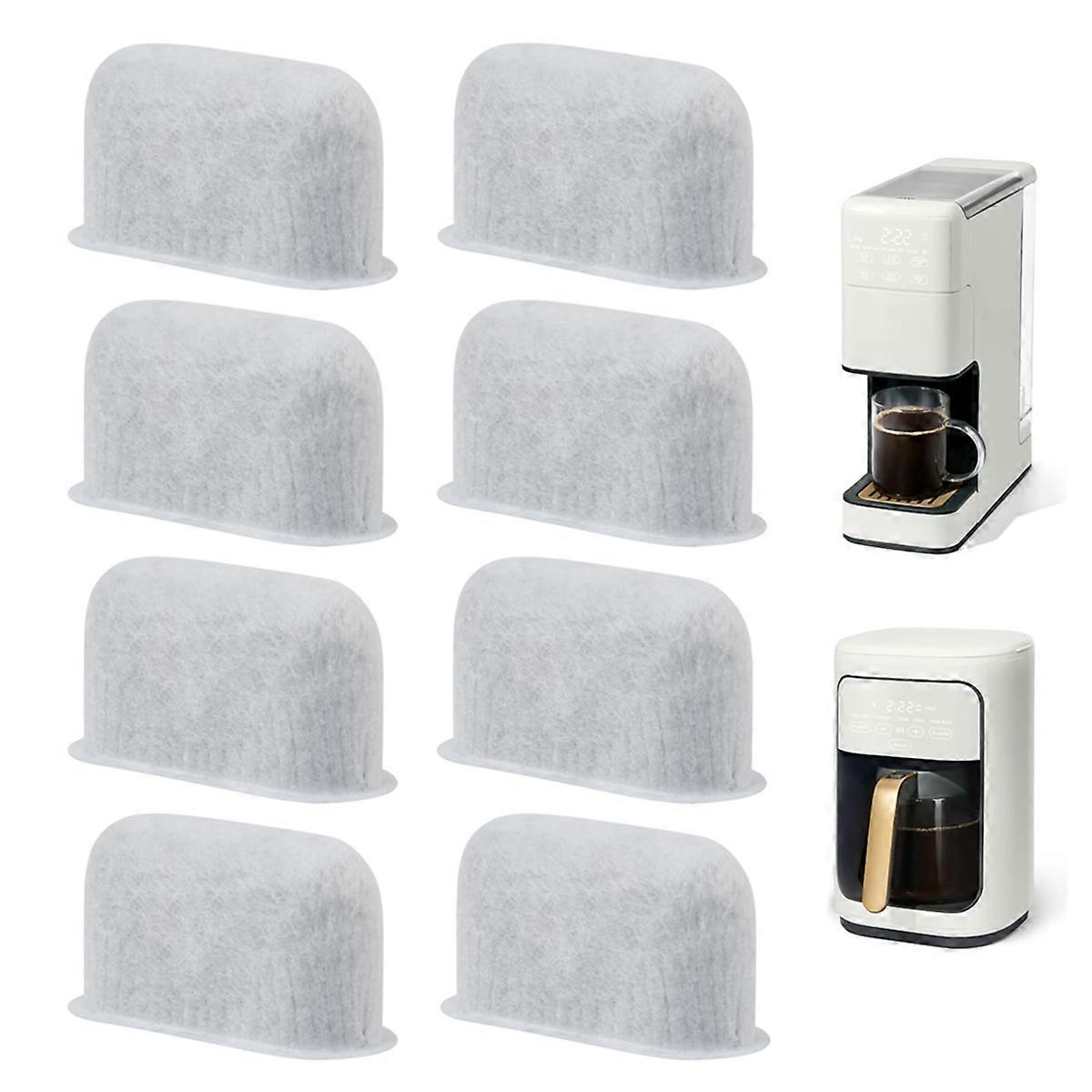 8Pcs Charcoal Water Filters Replacement for Coffee Maker Purification