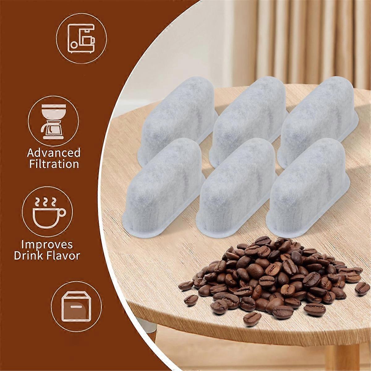 8Pcs Charcoal Water Filters Replacement for Coffee Maker Purification
