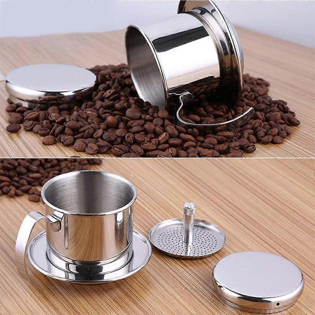 Vietnamese Coffee Filter Maker Press Stainless Steel Drip Cup Brewer