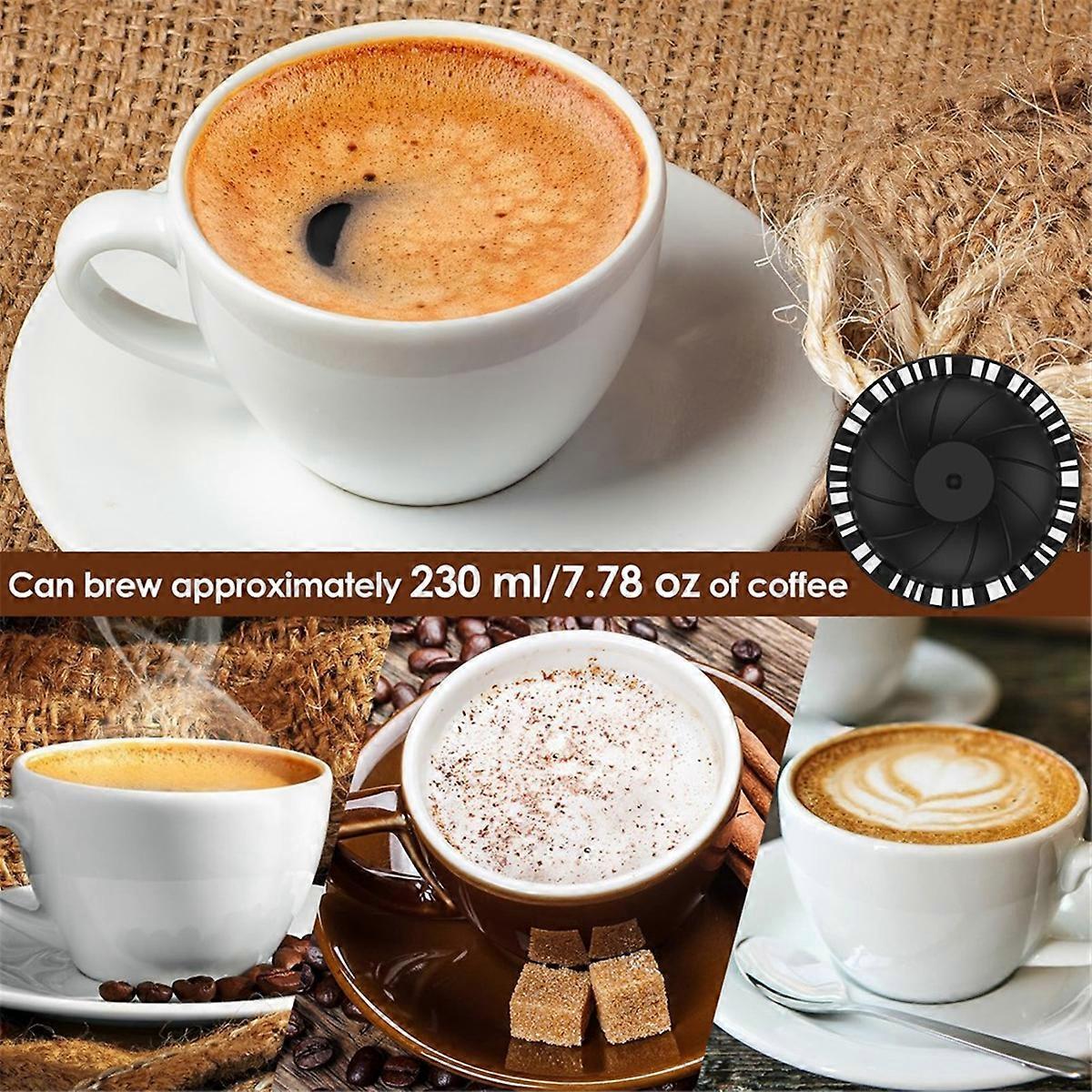 5Pcs Reusable Vertuo Coffee Pods with 2 Silicone Lids Spoon and Cleaning Brush