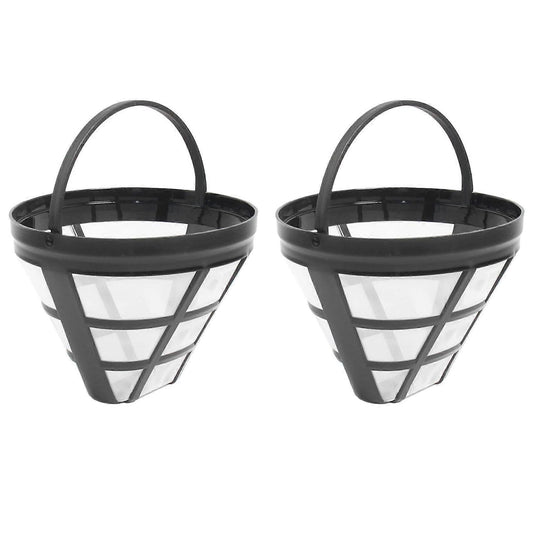 2 Pack Reusable Coffee Maker Basket Filters No.4 Fit 8-12 Cup Drip Machines