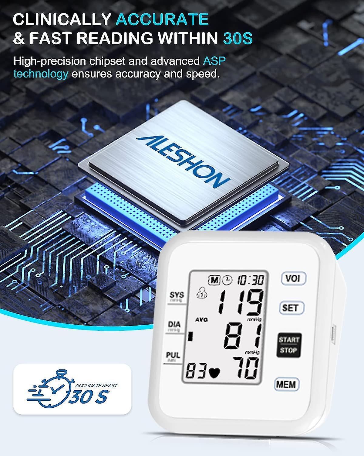 Upper Arm Digital Device with Large LCD Display Automatic Operation