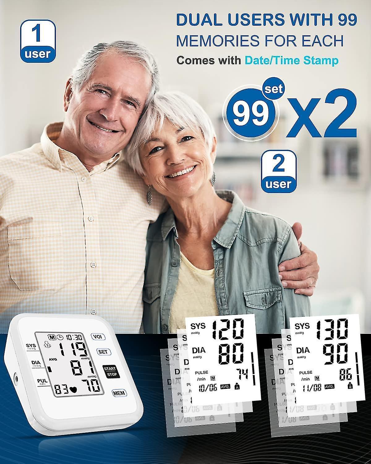 Upper Arm Digital Device with Large LCD Display Automatic Operation